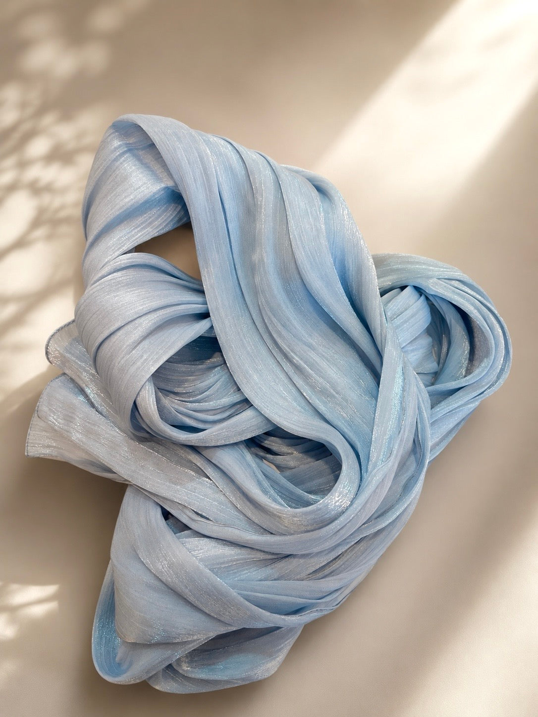 Shiny valentino chiffon - sky blue sv44