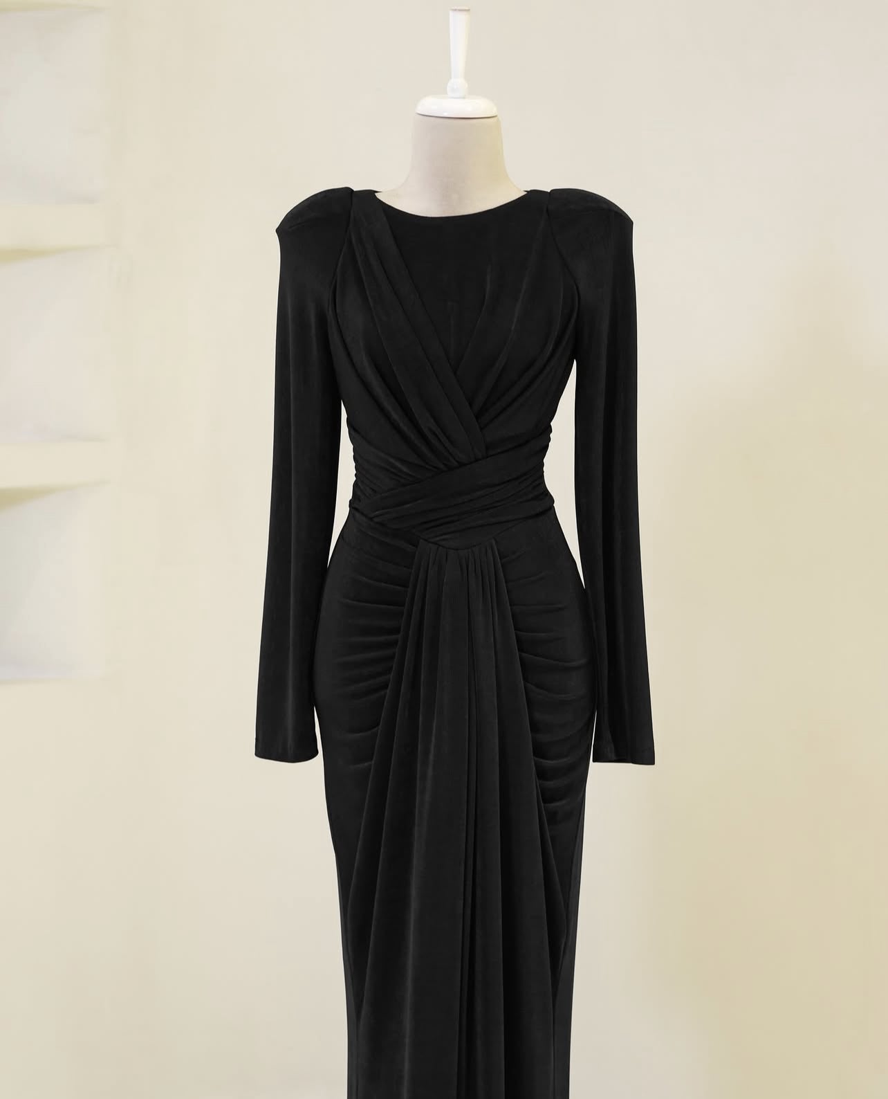 Slim wrap dress - Black