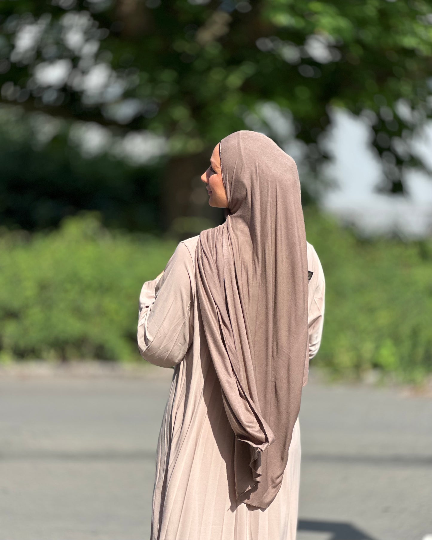 İnce Jersey Tesettür - Sepya tb52