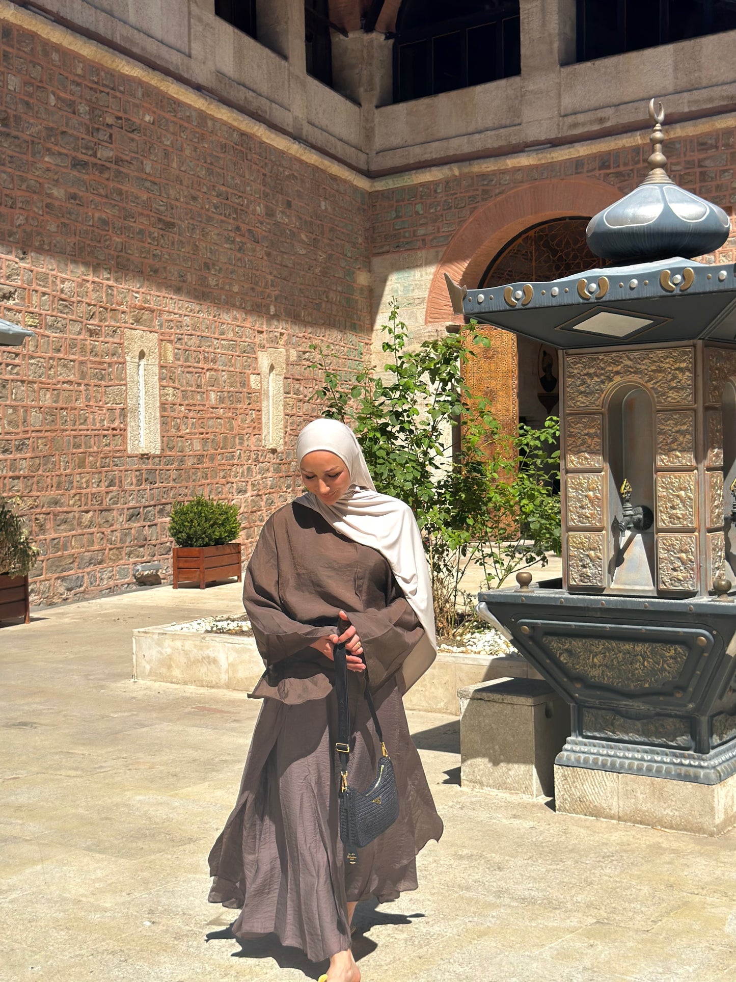 Glossy Lilly Skirt - Espresso Petal