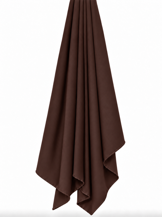 Plain Jersey hijab - Lungo Coffee b26