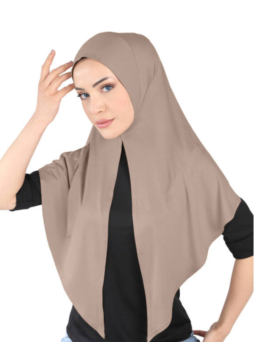 Premium Open Khimar -mocha  po14