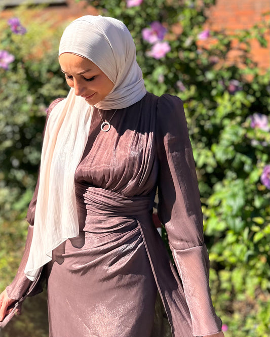 Shiny valentino chiffon - buscuit sv34