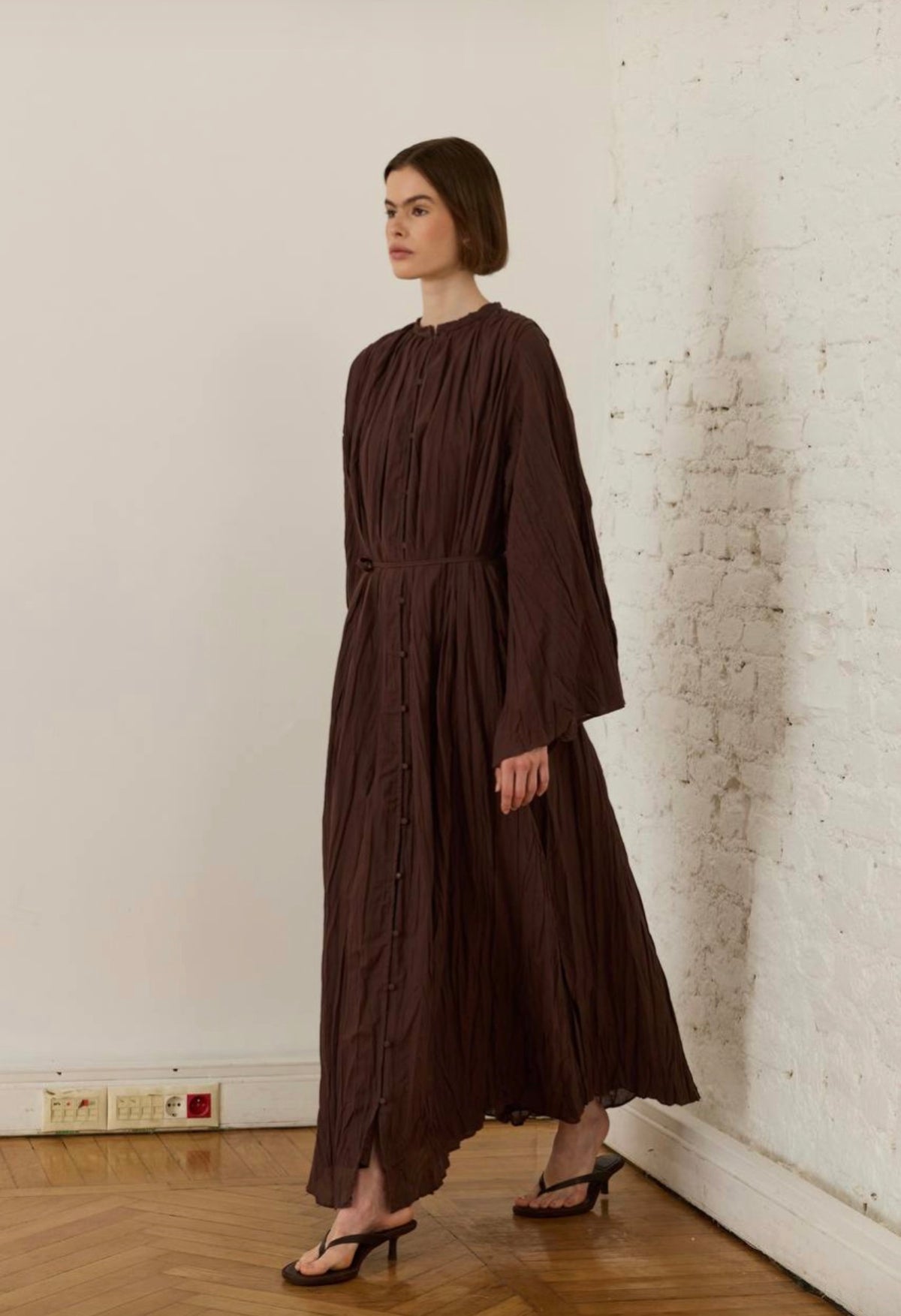 Luna Cotton Dress - Choco