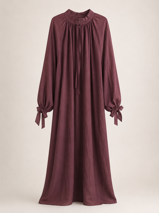 Flowy Breeze Dress -  Burgundy