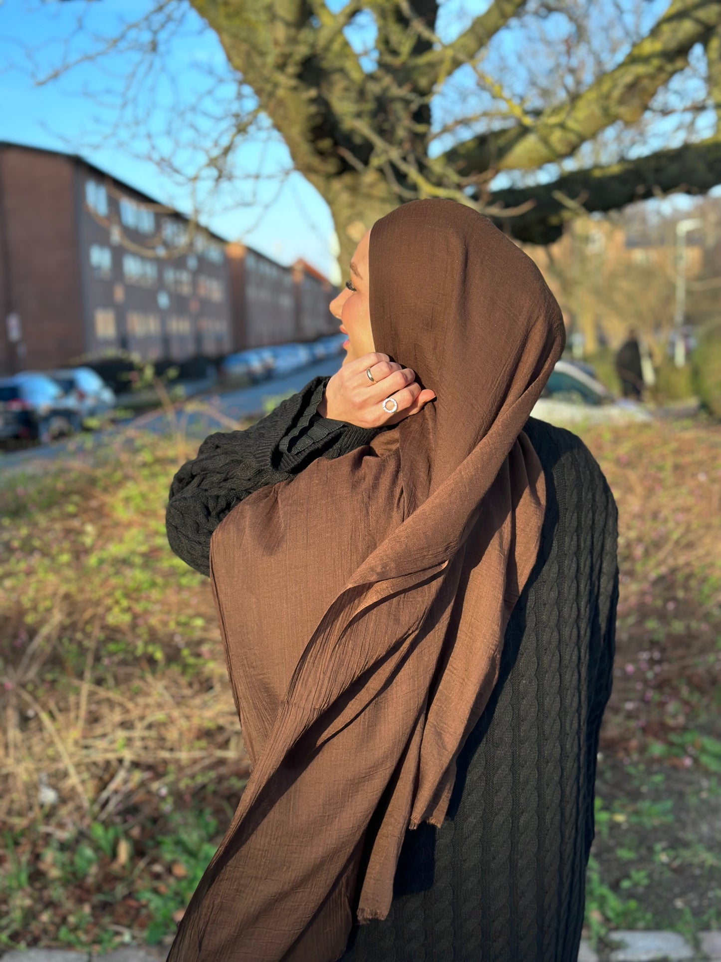 Soft Modal Hijab - chocolate MS11