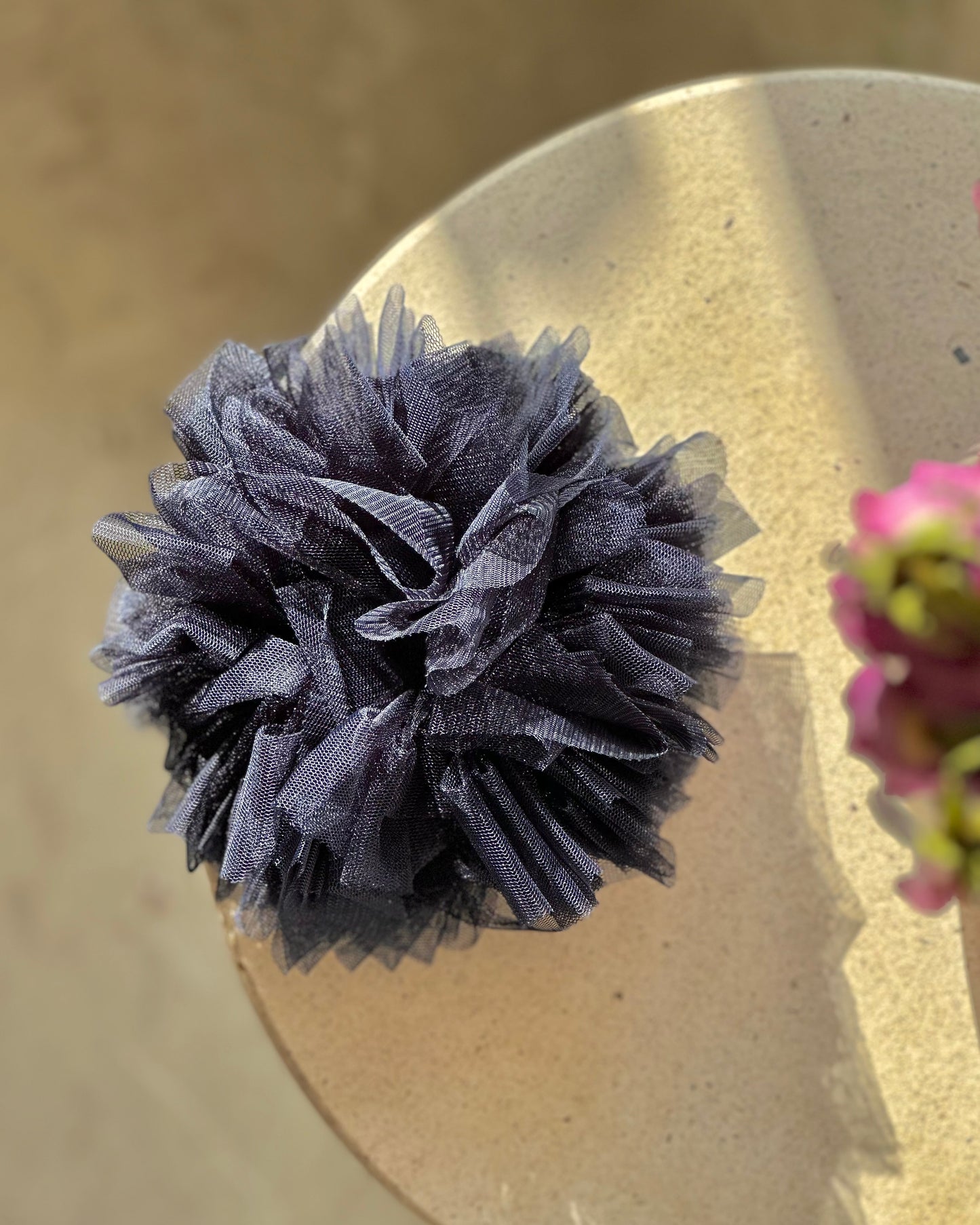 Fluffy Scrunchie - Navy