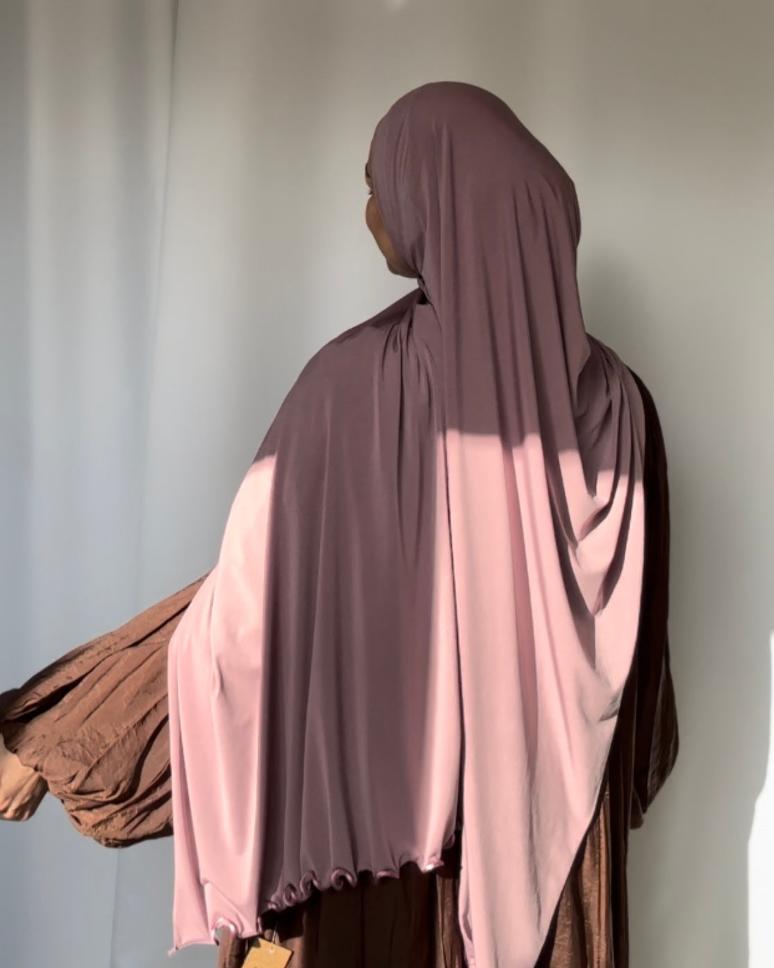 Flowy Lycra Hijab - Powder Fl59