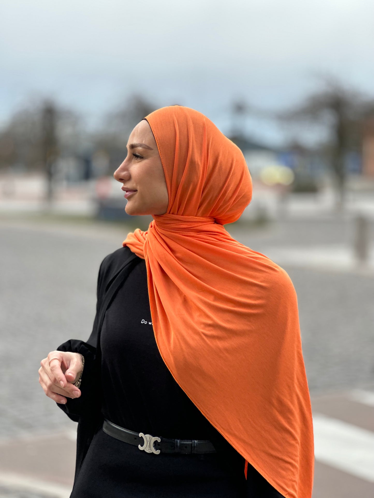 Plain Jersey hijab -  b181