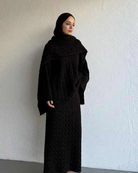 Premium 3-piece kabel set - espresso