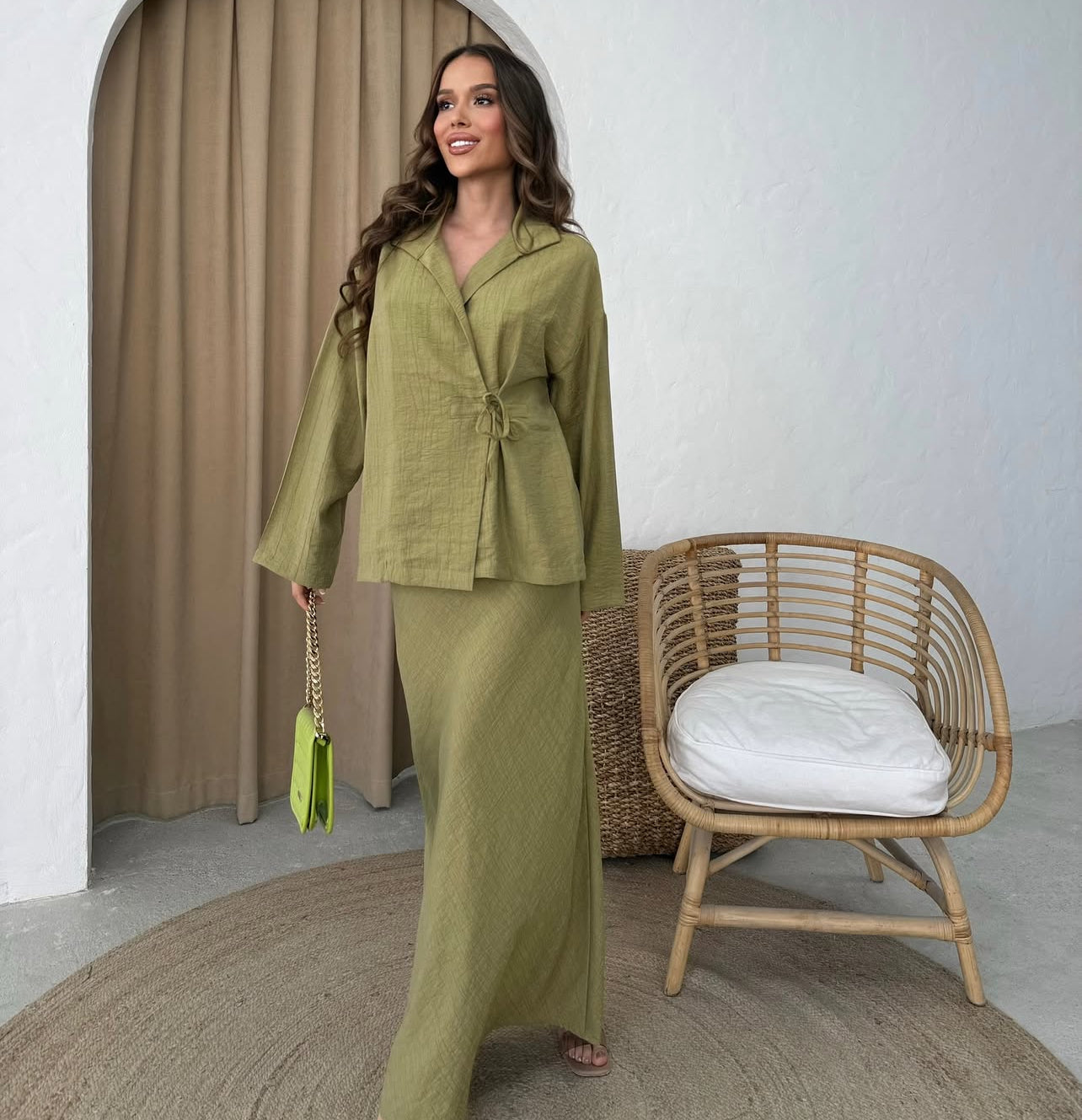 Belle Skirt Set - Pisctachio