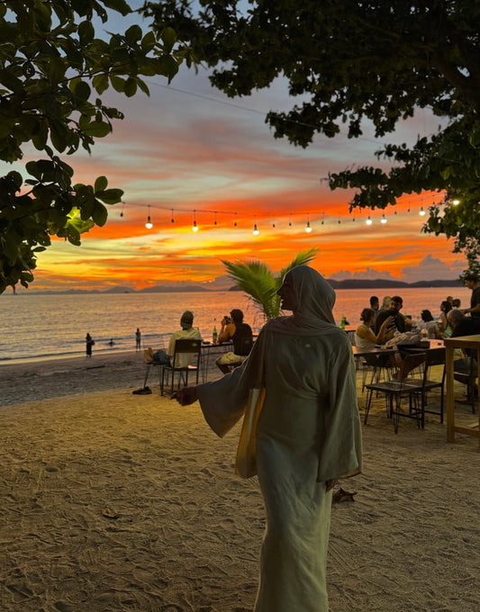 Linen butterfly dress - pastel green