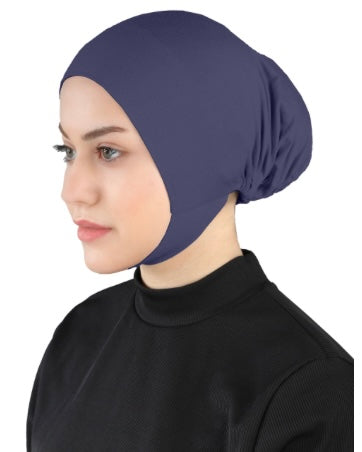 Closed Undercap with Chin Strap - Navy cs10