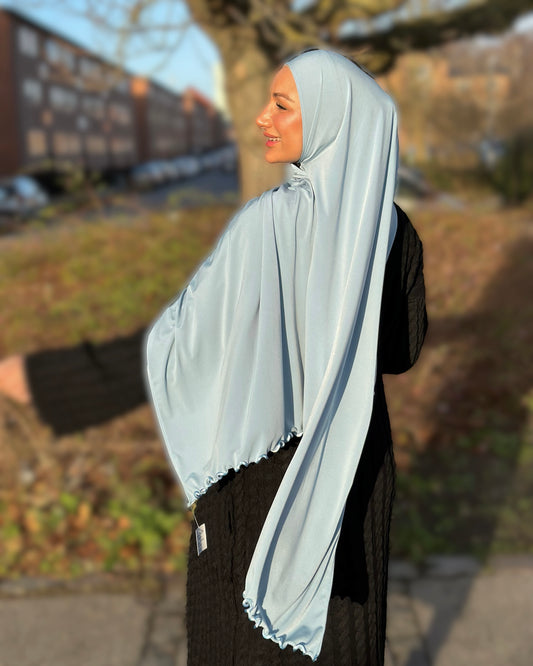 Flowy Lycra Hijab - baby blue  FL12