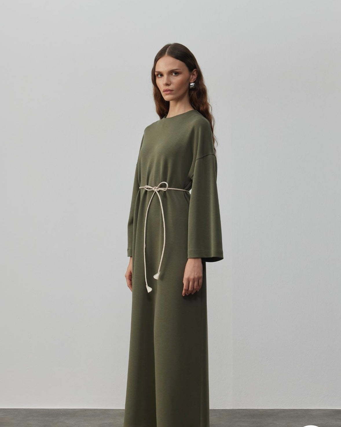 Lounge Belted Dress - khaki