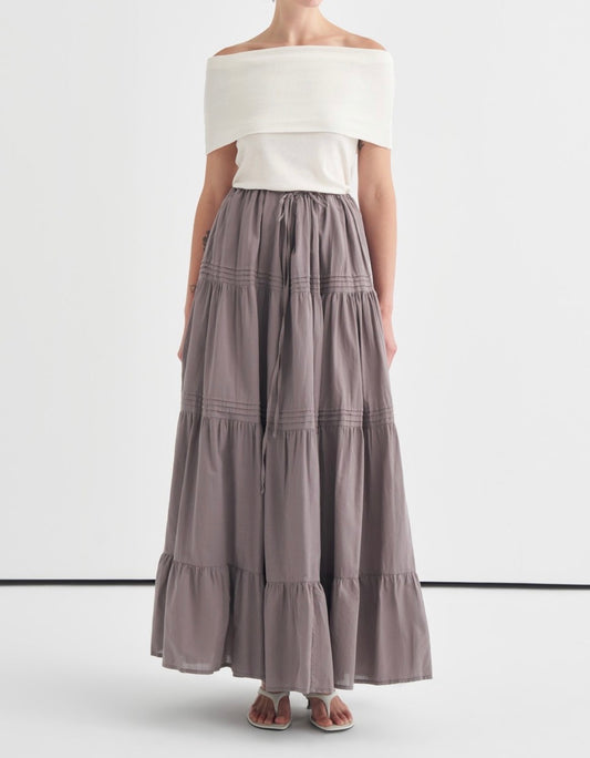 Elegant flow skirt - Taupe