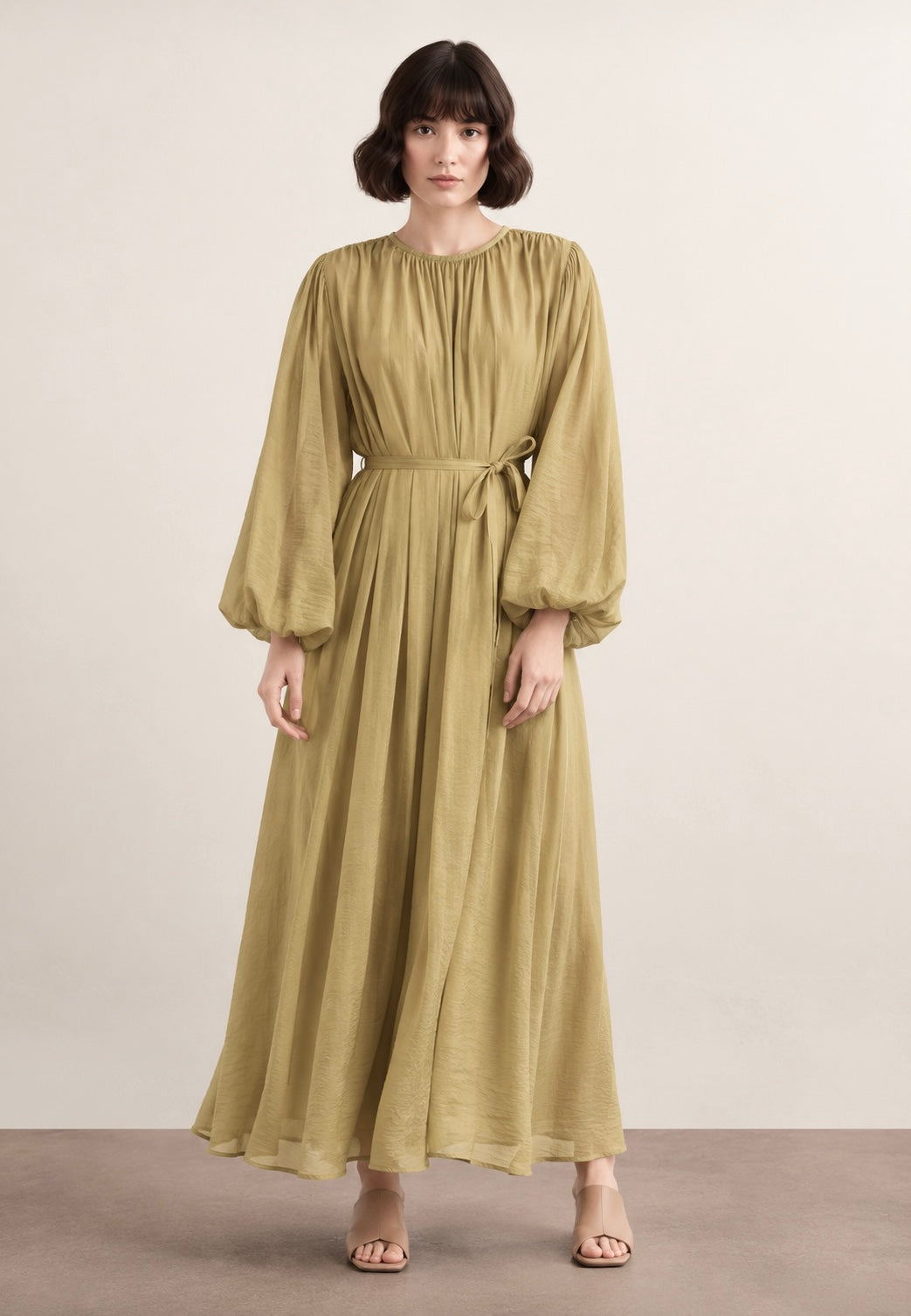 Cleo dress - Olive Mustard