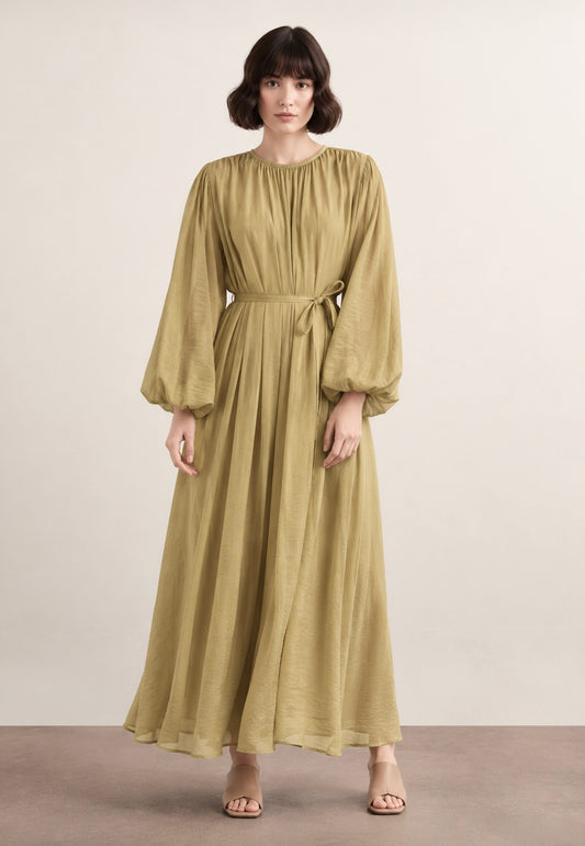 Cleo dress - Olive Mustard