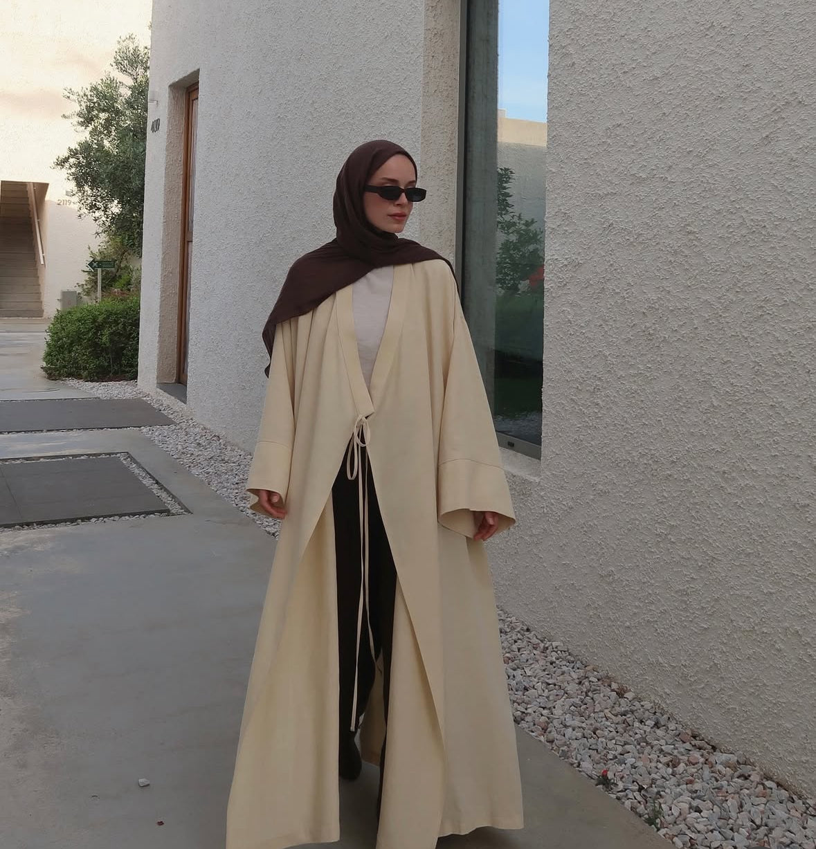 Butter yellow wrap dress