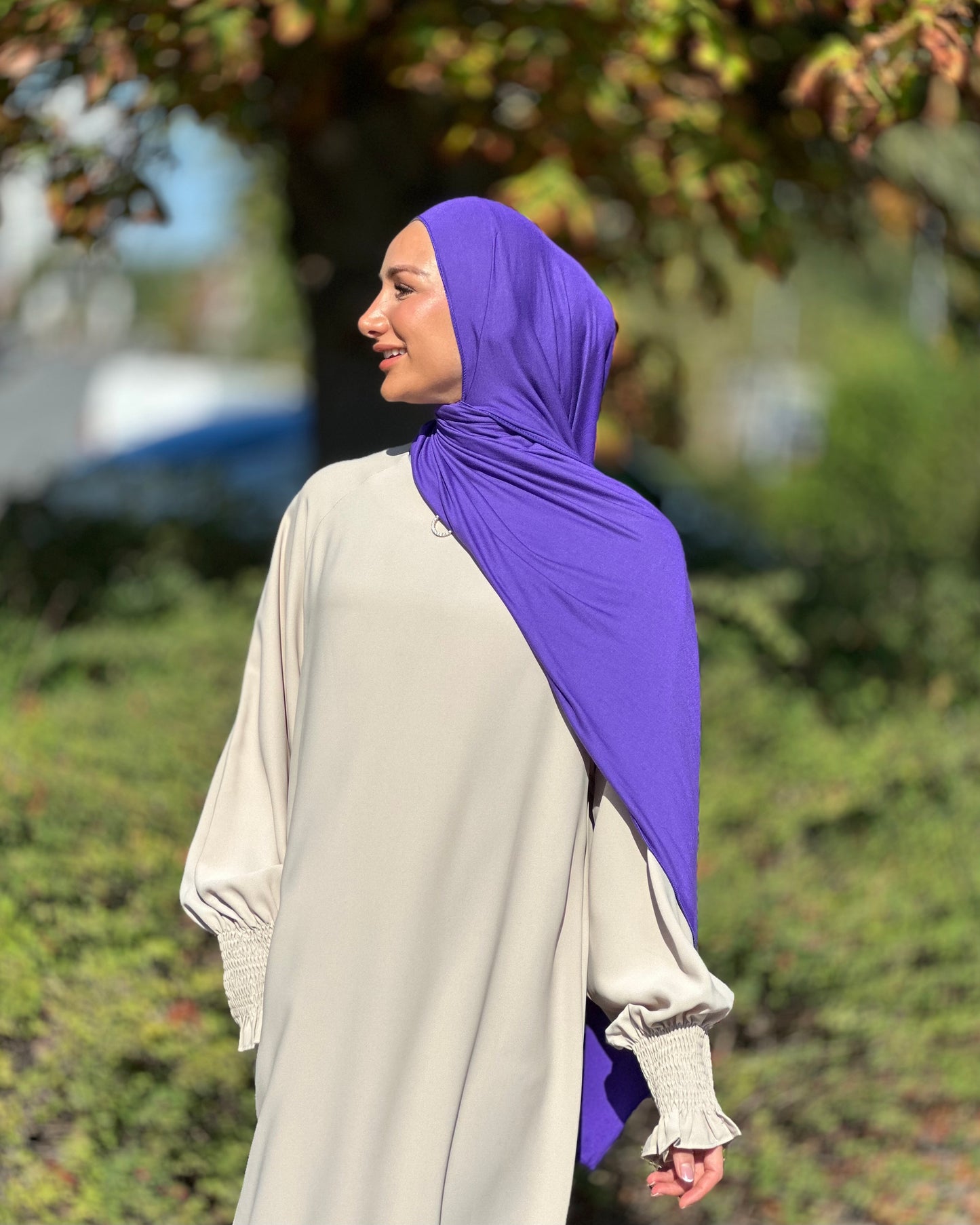 Plain Jersey hijab - Ultra Violet b201