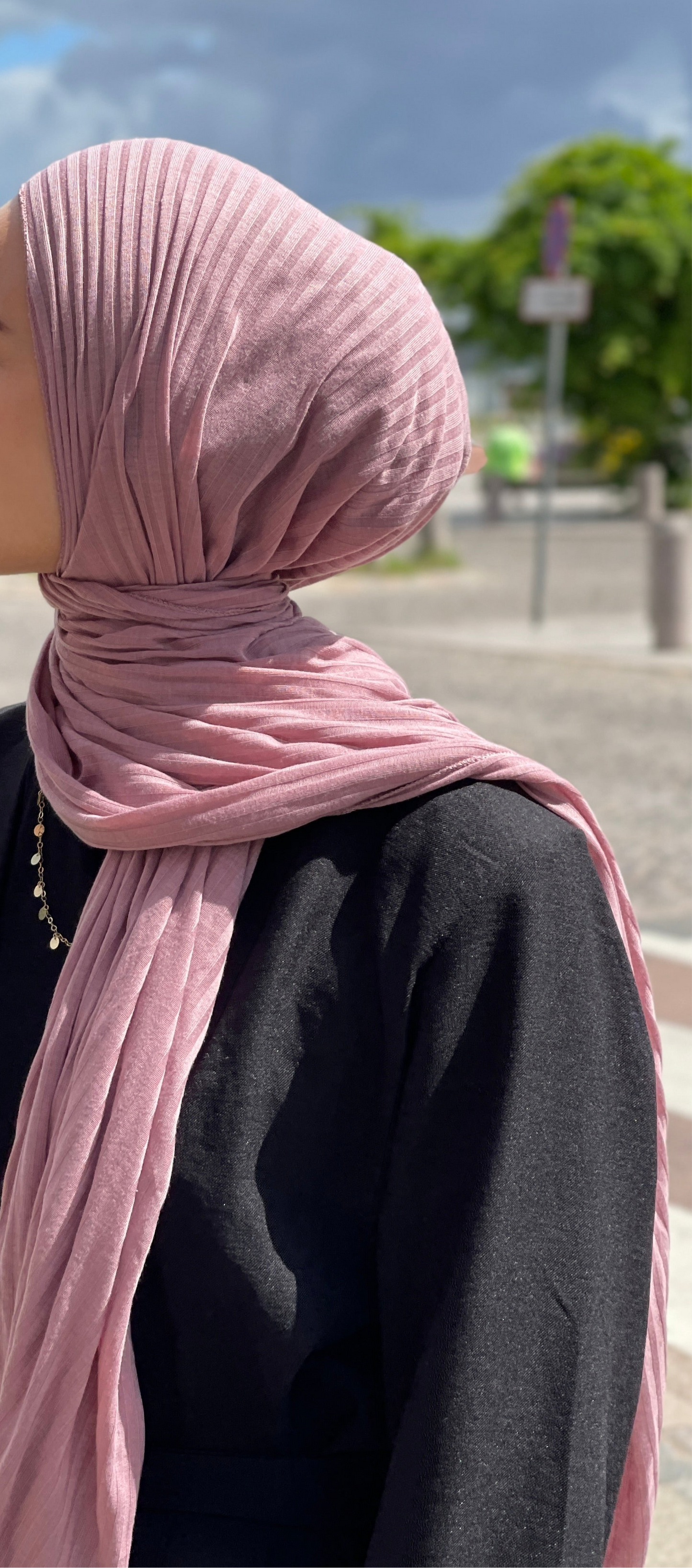 Ribbed Jersey Hijab - R09