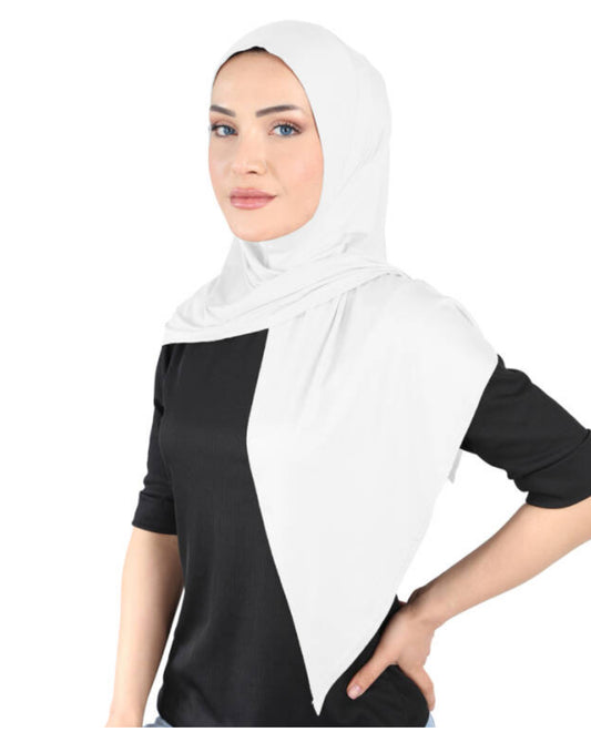 Premium Open Khimar - White po02