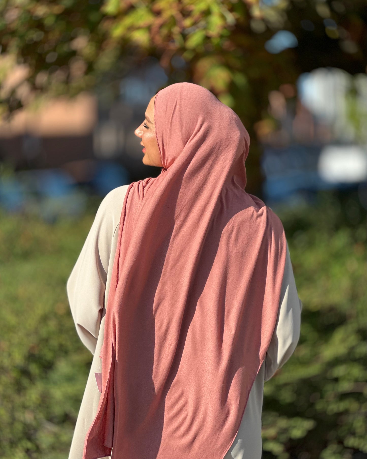 Plain Jersey hijab - Rose Lemonade  b115