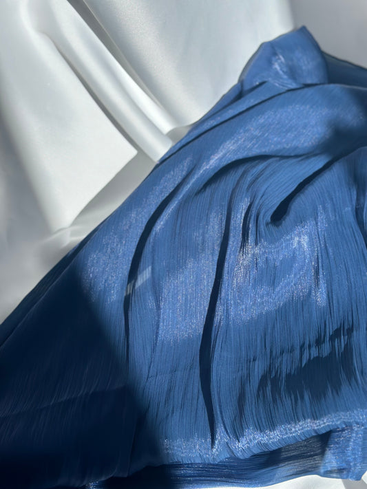 Shiny valentino chiffon - Navy sv32