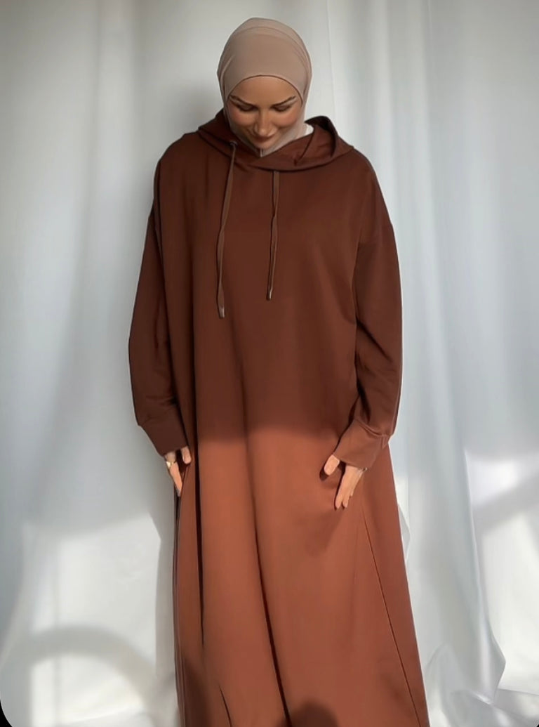 Cozy Maxi Hoodie - brown