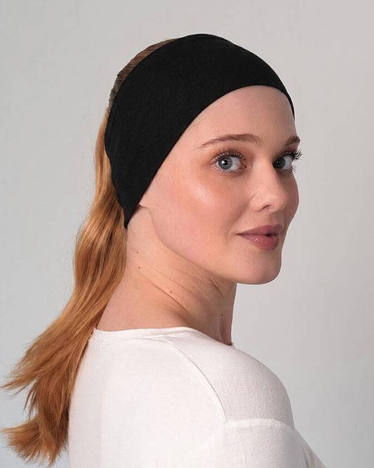 Non-slip bandana undercap - Black