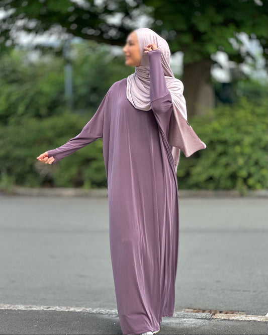 Butterfly basic Abaya -purple