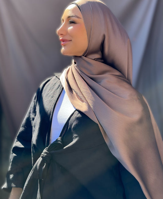 Shiny Crincle chiffon - Milky sc39