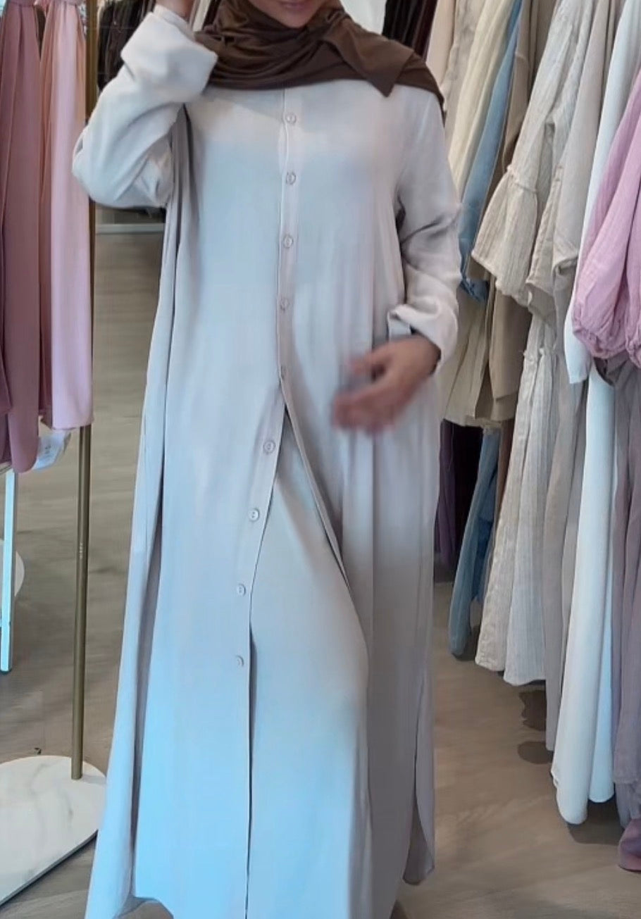 Button-Up Casual Abaya