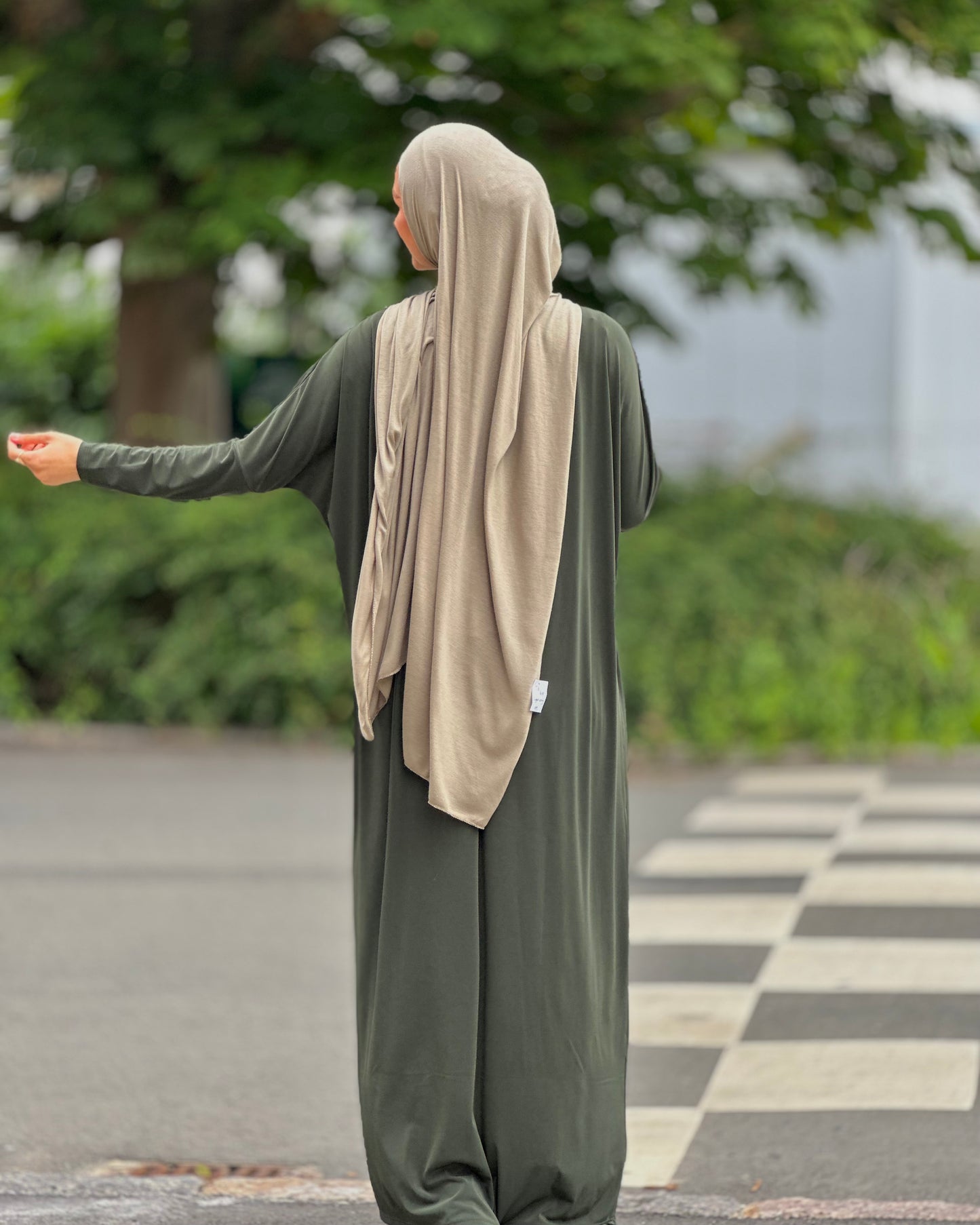 Butterfly basic Abaya - Army