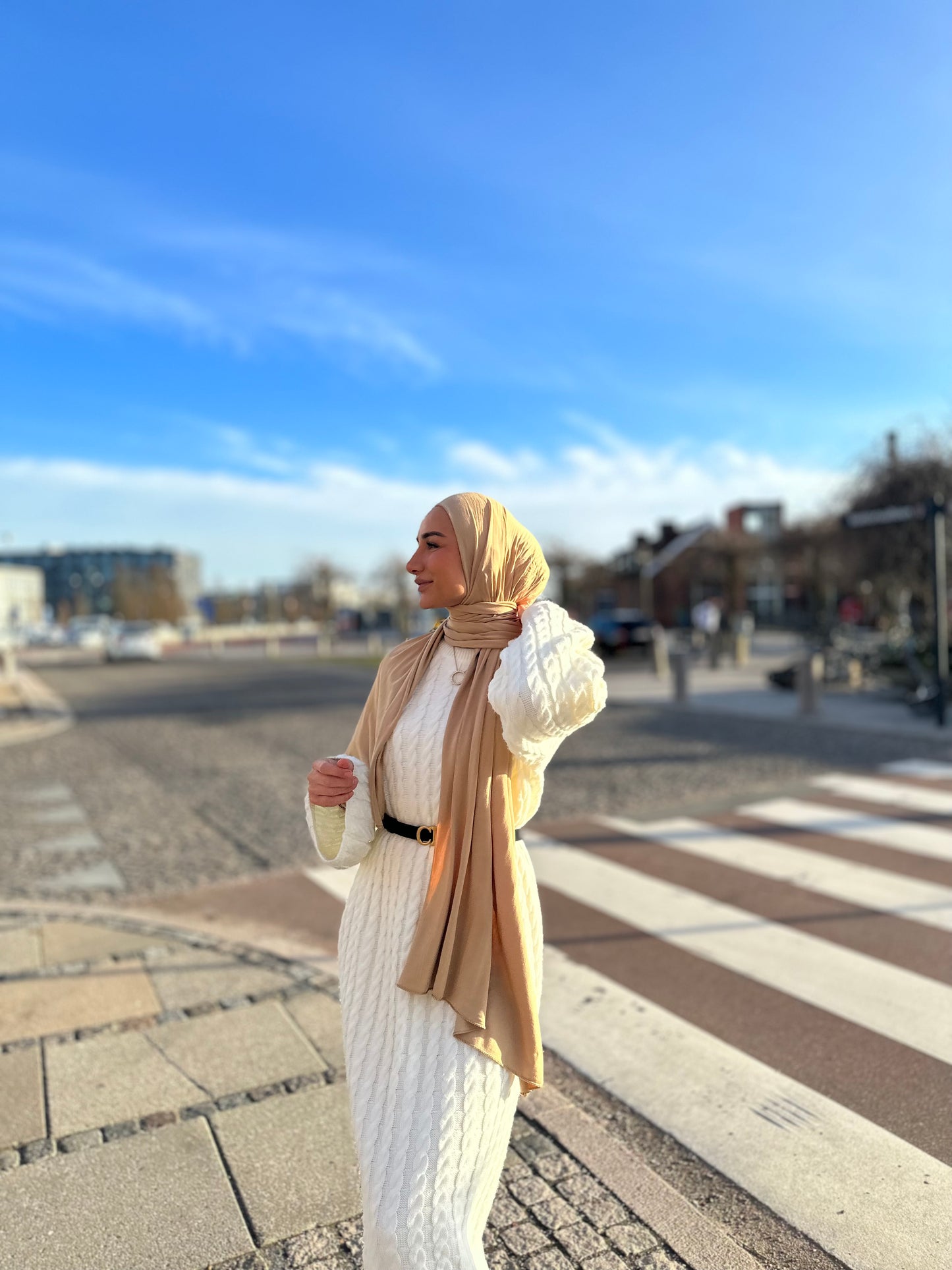 Plain Jersey Hijab - Harvest Gold b144