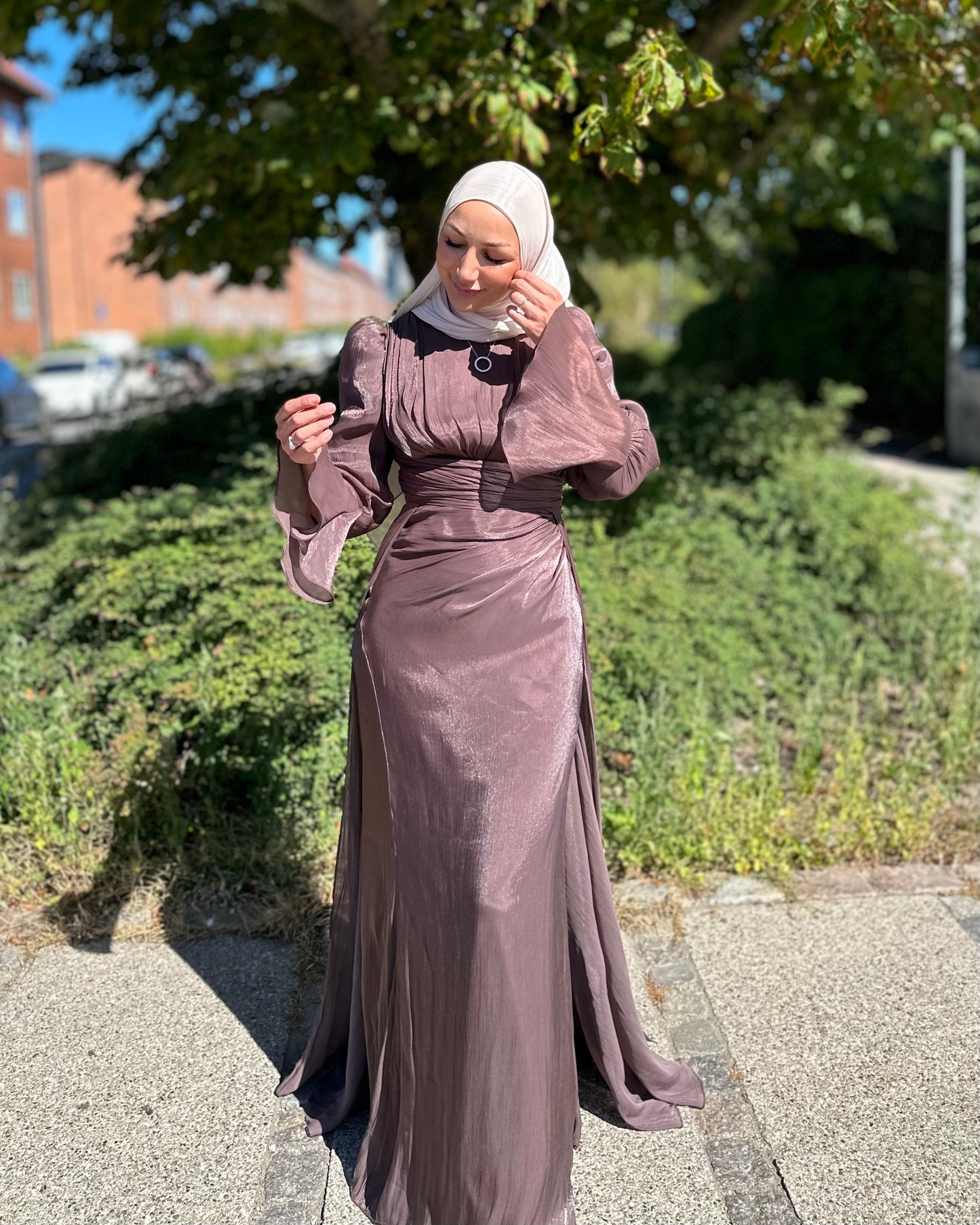 Gleaming Noor Dress - brownie
