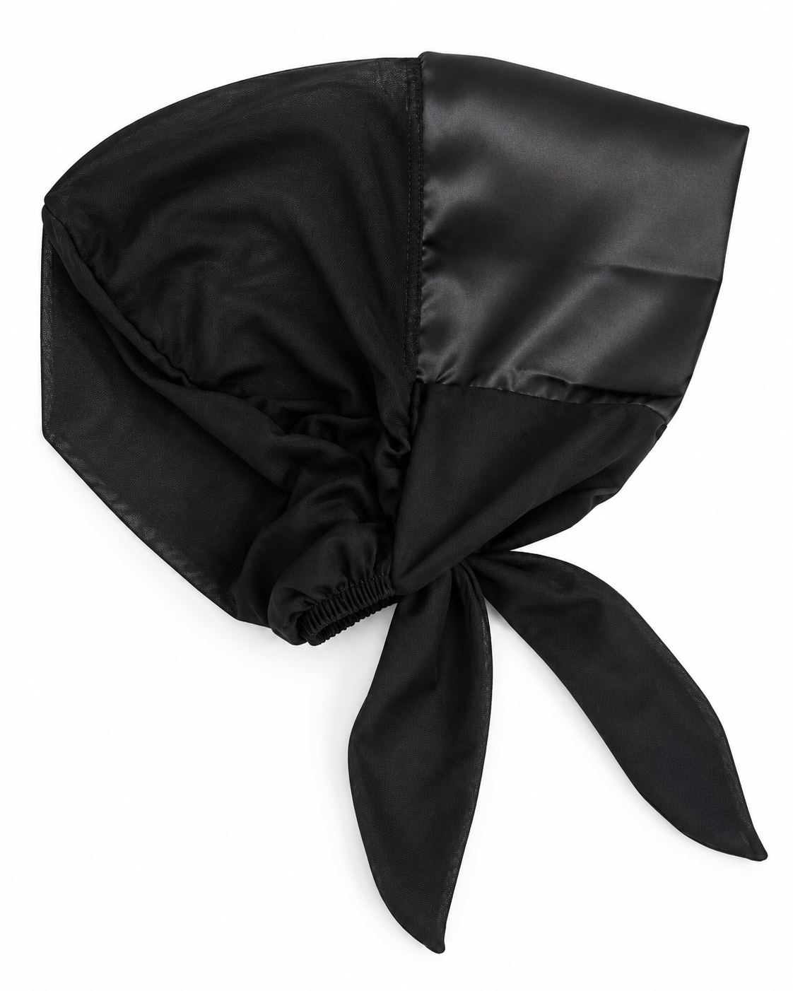 Silk cap with net - Black