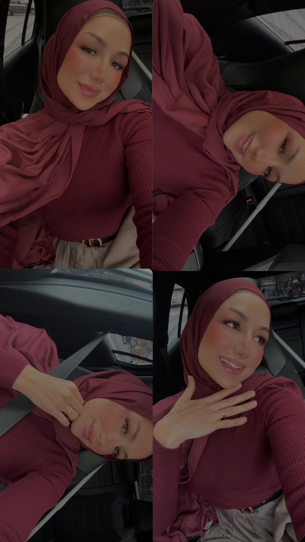 Premium modal Hijab - Bordeaux pm11