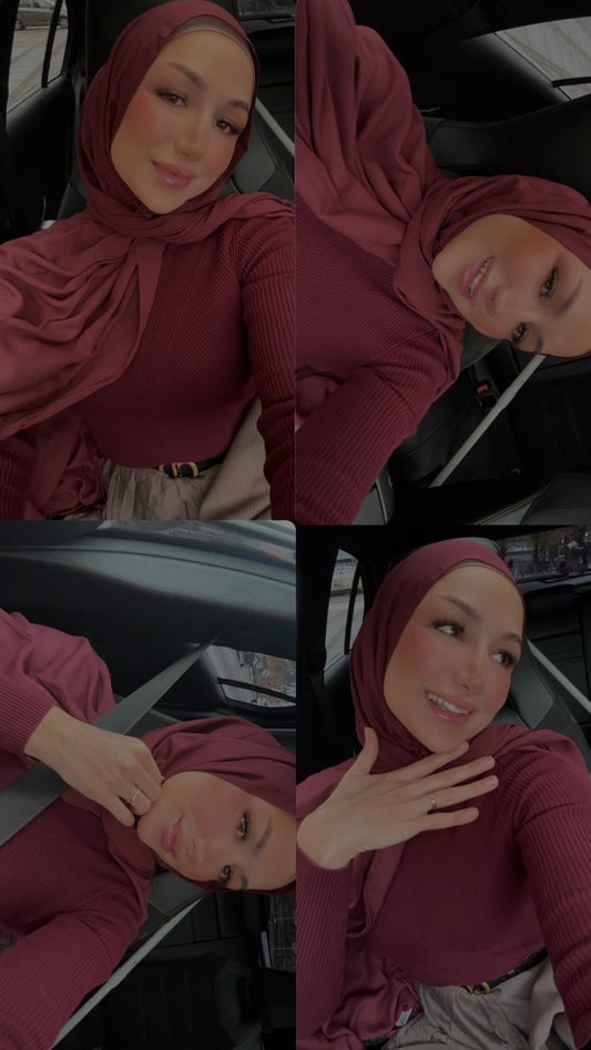 Premium modal Hijab - Bordeaux pm11
