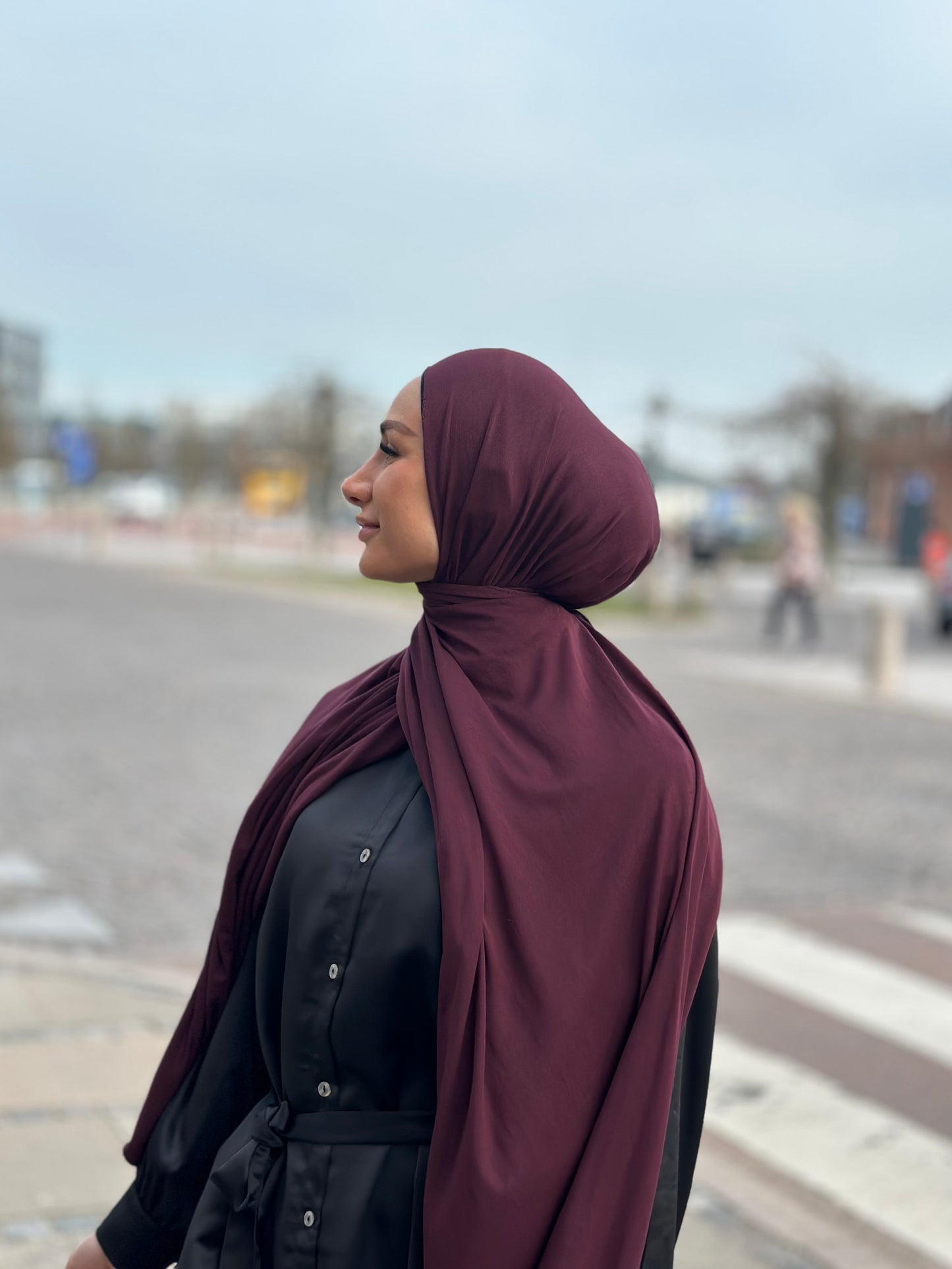 Plain Jersey hijab - b193