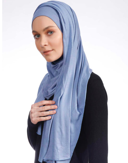 Lux Jersey hijab - Denim blue n39