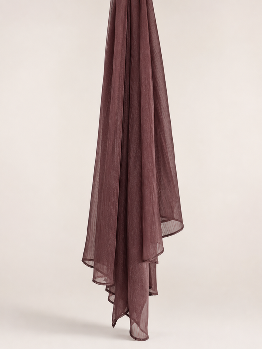 Shiny valentino chiffon - Vintage Burgundy  sv31