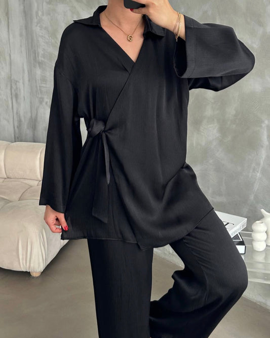 Wrap modest set - Black