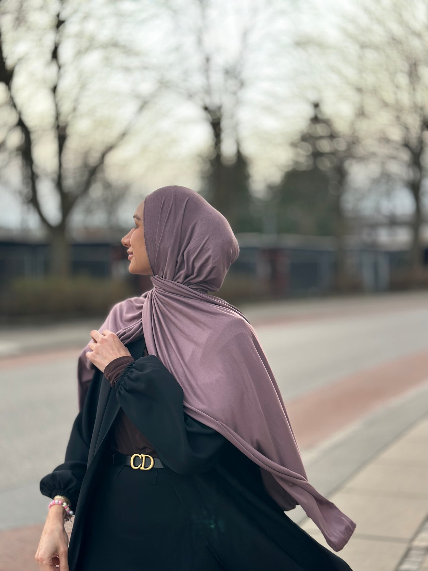 Plain Jersey hijab - Antique Fuschia  b189
