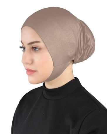 Closed Undercap with Chin Strap - mocha cs05