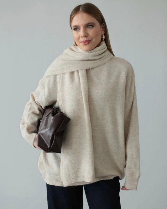 Knitted Cape Top - Cream