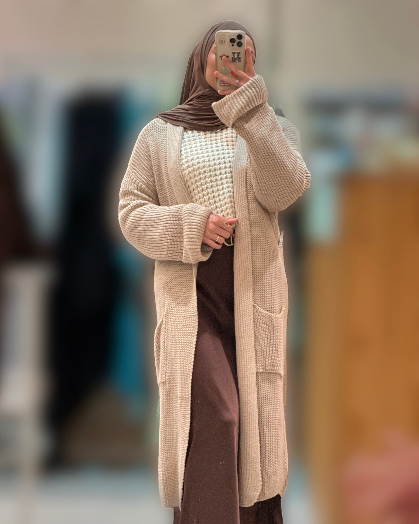 Cozy mid cardigan - chai latte