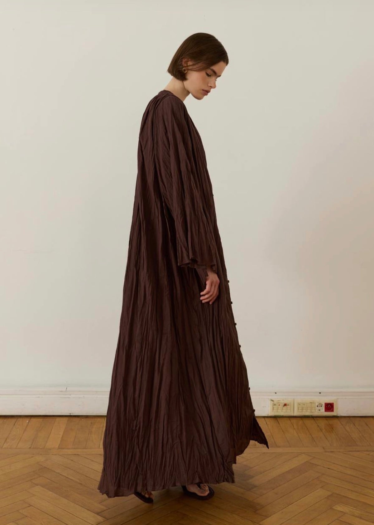 Luna Cotton Dress - Choco