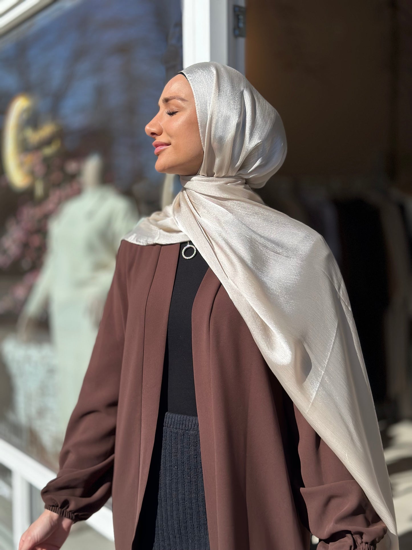 Shiny Silk hijab - ss115