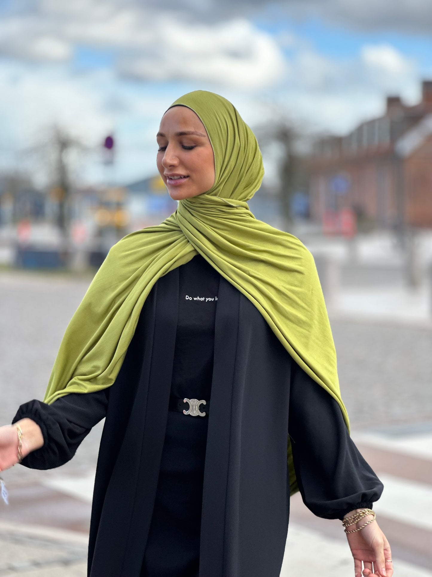 Plain Jersey hijab -  b1811